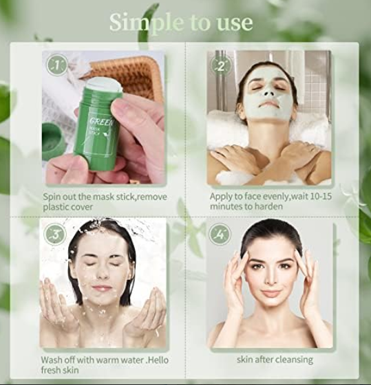 🌿Mascarilla Sólida de Té Verde – Set Completo de Limpieza Facial.